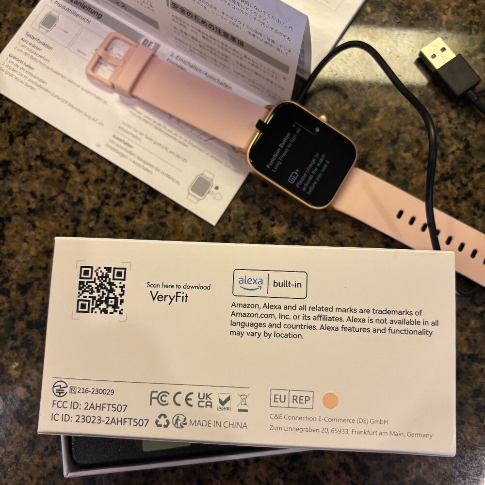 NEW Smart Watch Alexa Built-in Bluetooth Answer/Make Call, 1.8" Fitness Pink